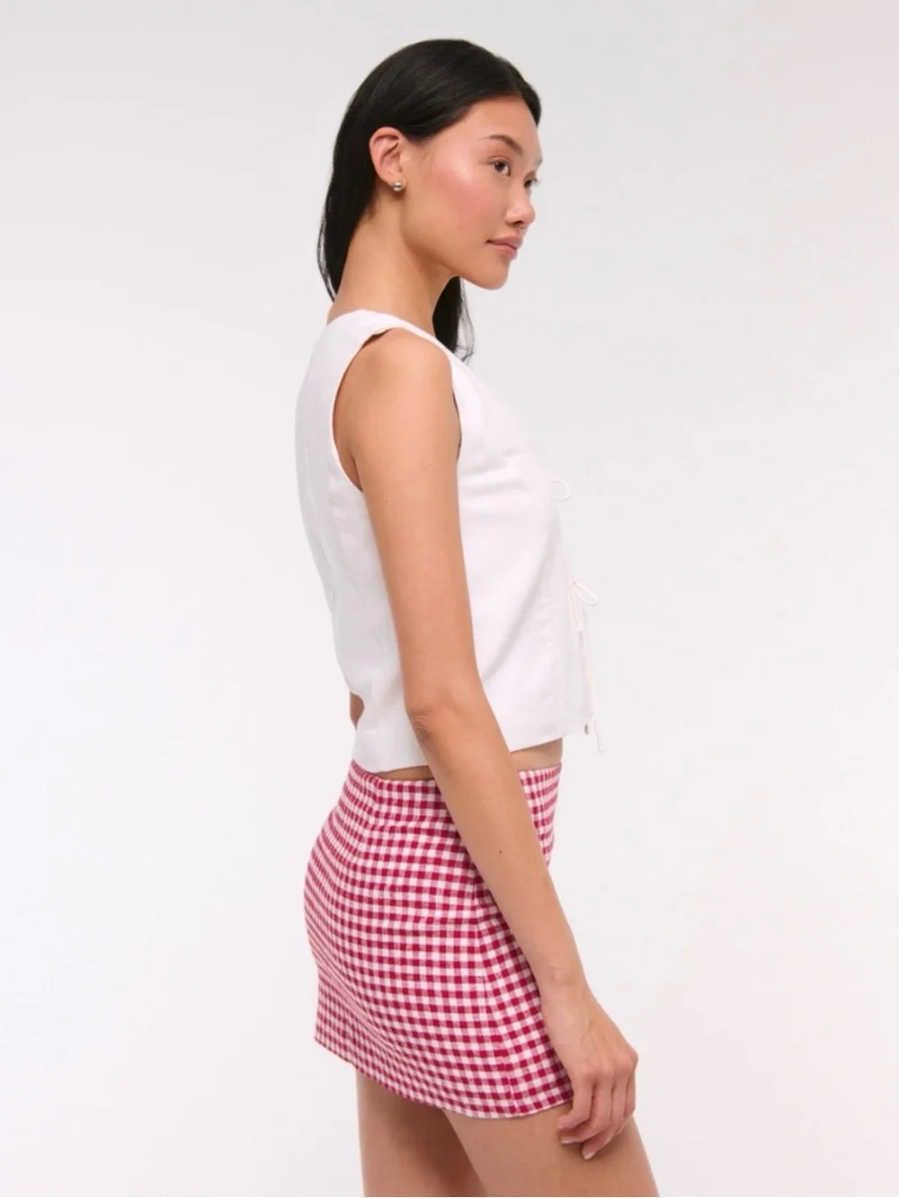 Abercrombie & Fitch Scarlett Mid Rise Linen-Blend Mini Skort | Size Small | NWT - Picture 5 of 5